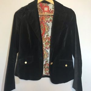 Old Navy/ Small Velvet Blazer Black lined